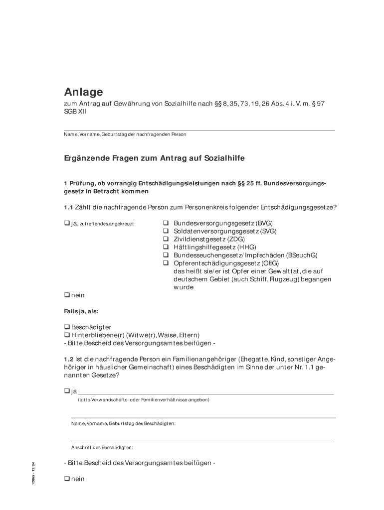 Sozialamt Antrag Auf Kostenübernahme Pflegeheim Formular Ausfüllbar Online zum Antrag auf Gewhrung von Sozialhilfe nach 8, 35