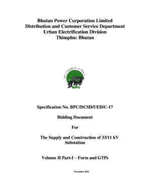 Security business proposal - Section 1 bformb of bid amp bid security - Bhutan Power Corporation bb