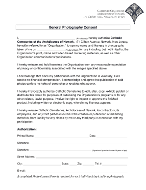 Photo Consent Form - Catholic Cemeteries - rcancem