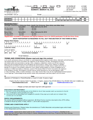 5K Mascot 5K WARM-UP -615AM INDIVIDUAL ENTRY FORM RACE - ardennepta