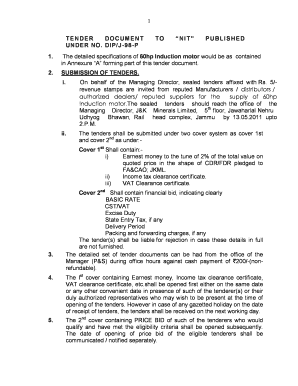 TENDER DOCUMENT TO 60hp INDICTION MOTORdoc