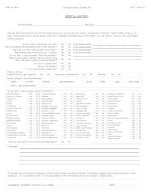MEDICAL HISTORY - bdowntownatlantadentistrybbcomb