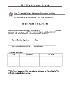 2015/2016 Registration Form #3
