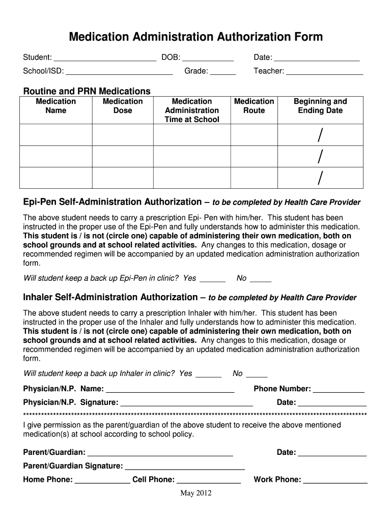 Fillable Online Routine and PRN Medications Fax Email Print - pdfFiller