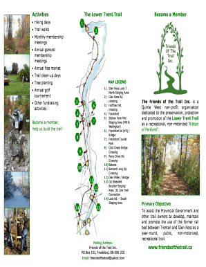 Printable Membership Form - Friends of the Trail - friendsofthetrail