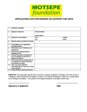 form application foundation record running motsepe blank pinnell fountas funding pdffiller template