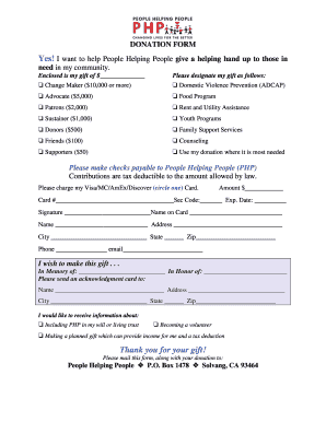 Donation letter template - Printable Giving Form - People Helping People - syvphp