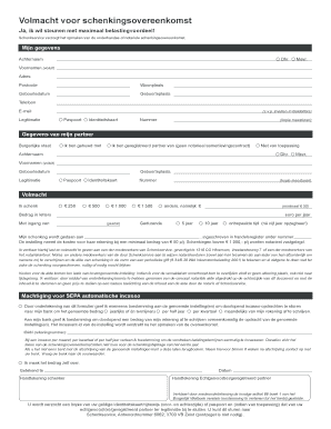 Dutch Gift Agreement Form