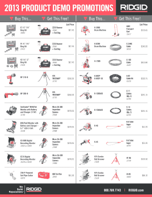 2013 product demo promotions - Ridgid