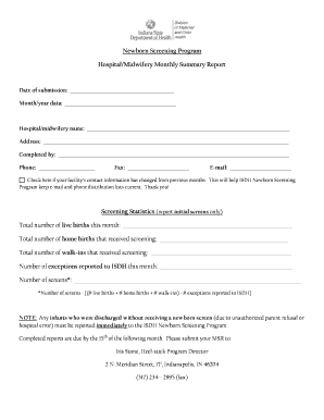 BHospitalbMidwifery Monthly bSummaryb Report - INgov - in