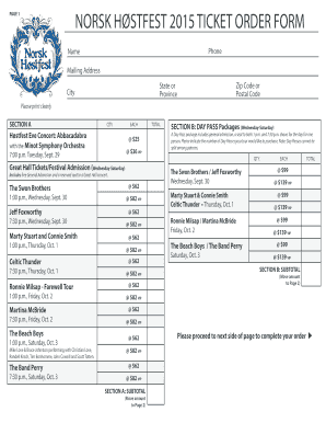 PAGE 1 NORSK HSTFEST 2015 TICKET ORDER FORM