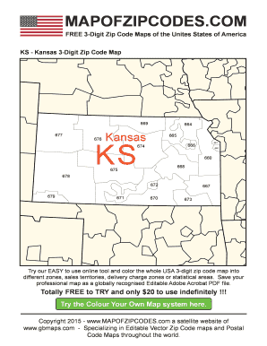 Fillable Online Ks-kansas-zip-code-map A bespoke usa zip code map ...