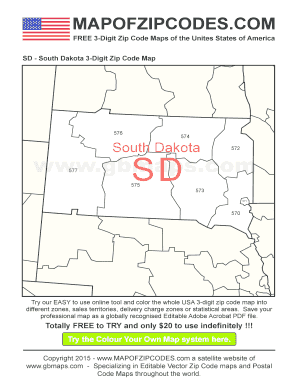 Fillable Online sd-south-dakota-zip-code-map Fax Email Print - pdfFiller