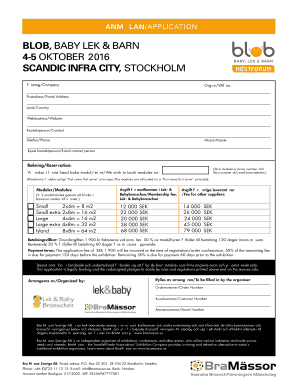 BLOB, BABY LEK &amp; BARN 4-5 OKTOBER 2016 SCANDIC ... - Delegia