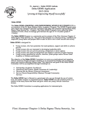 Dr Jeanne L Noble GEMS Institute Delta GEMS Application