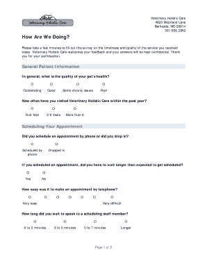 This form - Veterinary Holistic Care