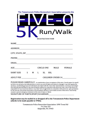 REGISTRATION FORM - Towamencin Township Police Department - towamencinpd