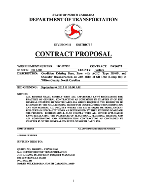 Contract Proposal DK00075 bCBPb Wilkes SR 1360 - Connect NCDOT