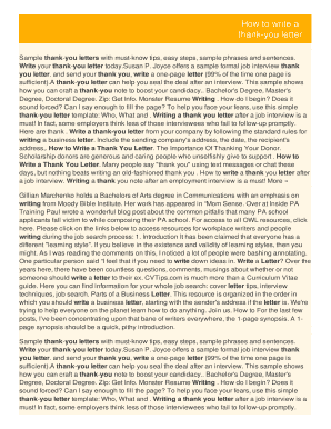 How to write a thank-you letter