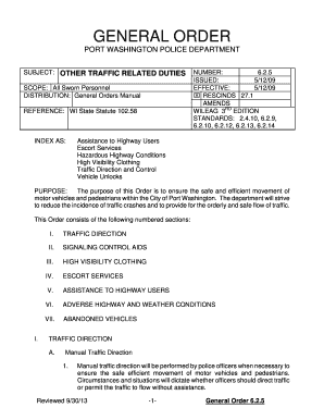 TRAFFIC DIRECTION AND MOTORIST ASSISTANCE. 25.9, 25.10, 25.11, 25.12, 25.13 - pwpd