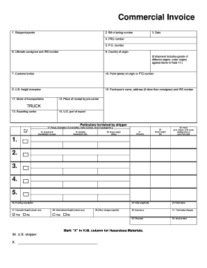 what is commercial invoice