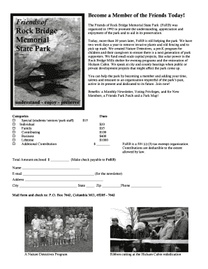 Printable Membership Form - Friends of Rock Bridge Memorial State ... - friendsofrockbridgemsp