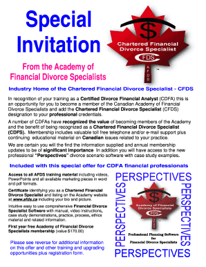 2015 CDFA Offer.cdr - Academy of Financial Divorce Specialists