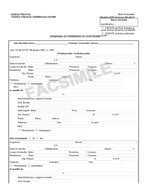 Fillable online domanda di permesso di costruire pubblica ... Permesso online