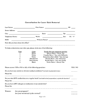 Fillable hair color consultation form - Edit Online 