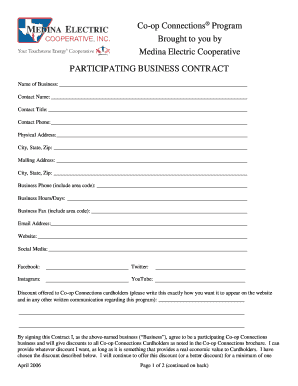 Contract - Medina Electric Cooperative - medinaec