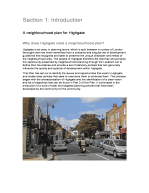 Section 1: Introduction - Highgate Neighbourhood Forum - highgateneighbourhoodforum org