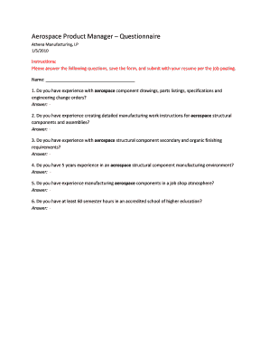 Aerospace Product Manager - Questionnaire.pdf - Athena ...
