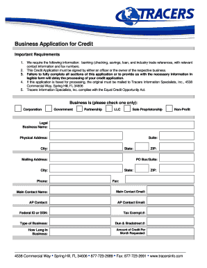 trade references for new business