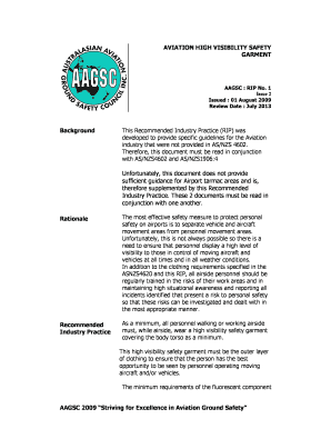 Cam reconciliation process - AVIATION HIGH VISIBILITY SAFETY GARMENT - AAGSC - aagsc