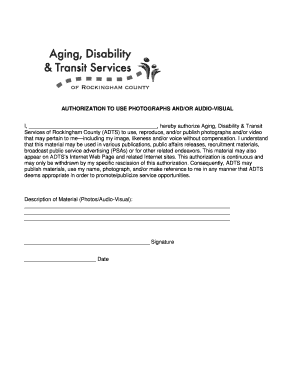 By signing below you are giving Aging Disability Transit Services of Rockingham County the right to use photographs and text that you have spoken on our Web Site - adtsrc