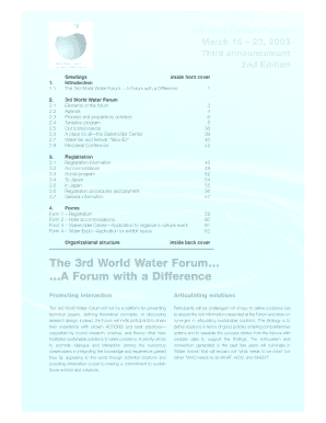 Pep rally agenda template - The 3rd World Water Forum A Forum with a ... - Life tre laghi - life trelaghi