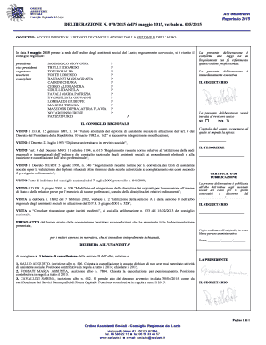 OGGETTO: ACCOGLIMENTO N - oaslazio
