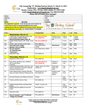 14th Annual Big "O" Birding Festival: March 11- March 15, 2015 ...