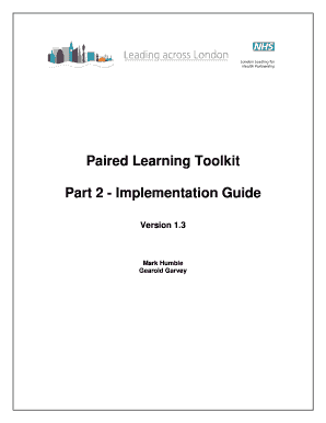 Fillable Online Paired Learning Toolkit Part 2 - Implementation Guide ...