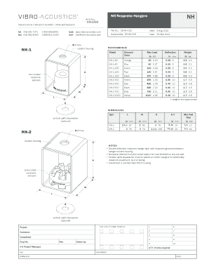 NH NH Neoprene Hangers Member Noise Control Vibration Isolation Restraint Systems tel: 4162917371 fax: 4162918049 18005658401 18888112264 File No