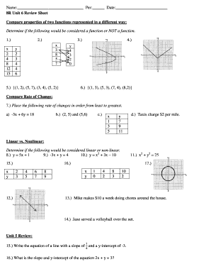 Fillable Online Compare properties of two functions represented in a ...