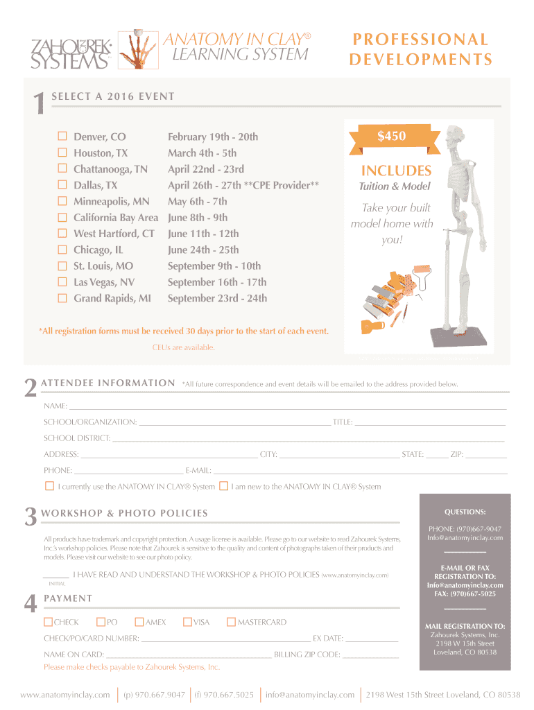 Fillable Online ANATOMY IN CLAY LEARNING SYSTEM Fax Email Print pdfFiller