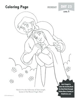 Nederland isd calendar - Coloring Page MONDAY DAY 23 - Holy Heroes - holyheroes