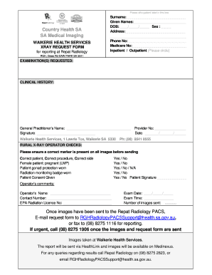 x ray request form fill online printable fillable blank pdffiller