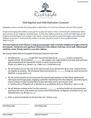 Cpa engagement letter sample - Baptism dedication covenant - Riverside Covenant Church - rcovenant