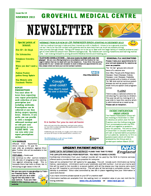 NOVEMBER 2013 NEWSLETTER - grovehillmedicalcentrenhsuk - grovehillmedicalcentre nhs