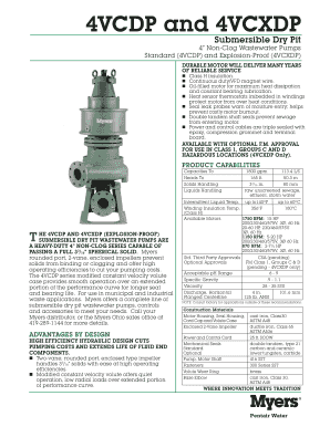 4VCDP and 4VCXDP Series 4 in Non-Clog Wastewater Pumps