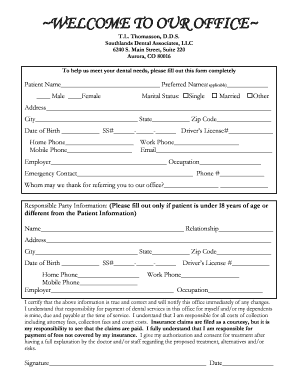 Patient Registration Form