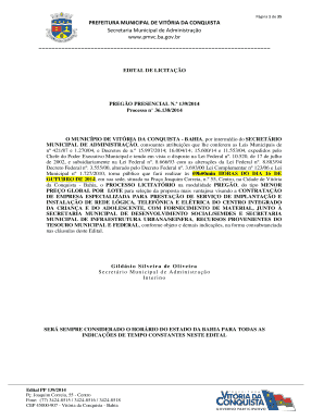 Edital PP 1392014 - Rede Lgica Telefnica e Eletrica - SEMDES - pmvc ba gov