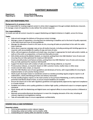 Word outline template - CONTENT MANAGER - CMC Markets - cmcmarkets co